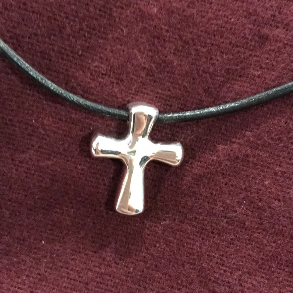 Barra Sterling Silver Chunky Cross Necklace 16.5” from Bloomingdales